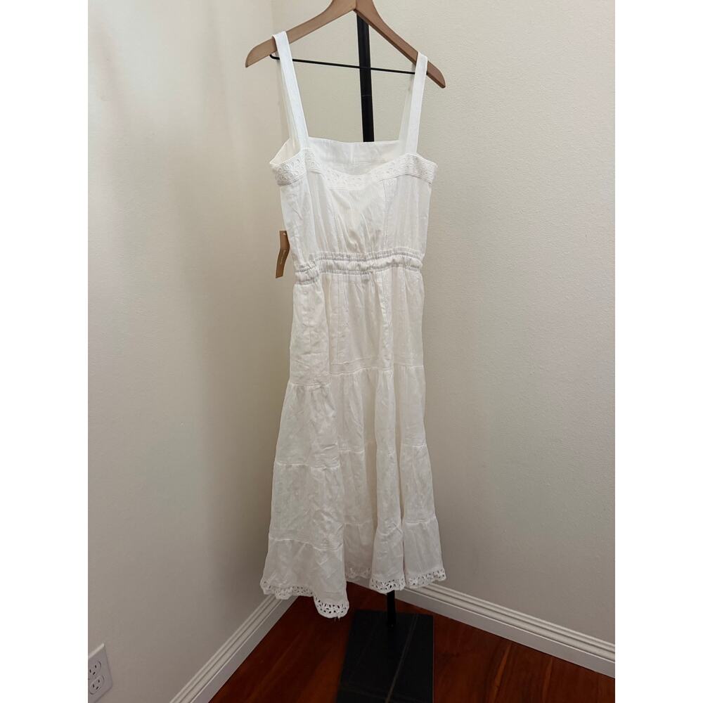 New sorella Camellia Cotton Dress white lace sz L $222 - Picture 6 of 8